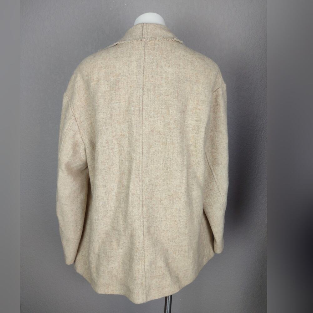 ISABEL MARANT ÉTOILE Fleminigli Fringed Felt Blanket Wool Blend Jacket Size 38 - Picture 3 of 16